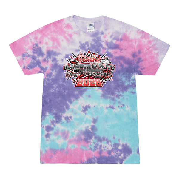 2026 Geneva Glamour and Glitz Competition 0031 Cotton Candy Tie Dyed T shirt