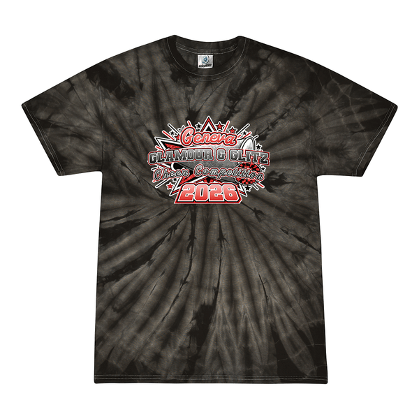 2026 Geneva Glamour and Glitz Competition 0080 Spider Black Tie Dyed T shirt
