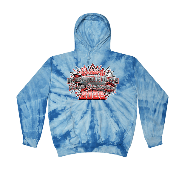 2026 Geneva Glamour and Glitz Competition 0137 Spider Baby Blue Tie Dyed Hoodie