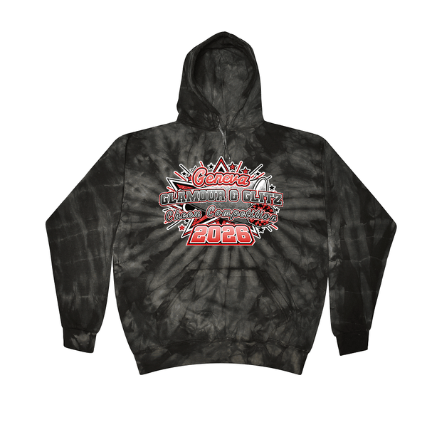 2026 Geneva Glamour and Glitz Competition 0156 Spider Black Tie Dyed Hoodie