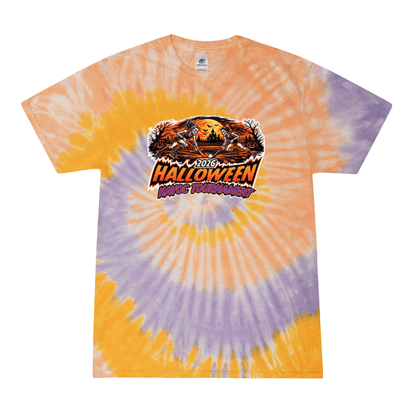 [[color:Sunflower]] 2026 Halloween Havoc Tournament 0001 Sunflower Tie Dyed T shirt