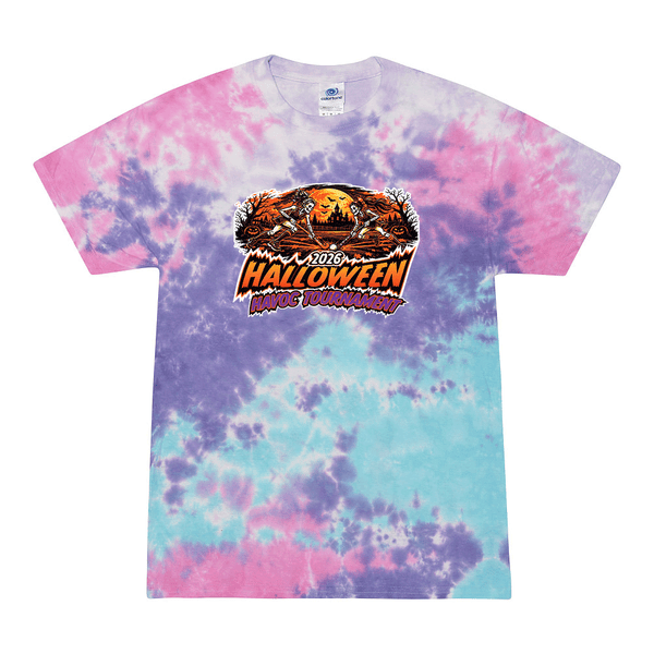 [[color:Cotton Candy]] 2026 Halloween Havoc Tournament 0004 Cotton Candy Tie Dyed T shirt