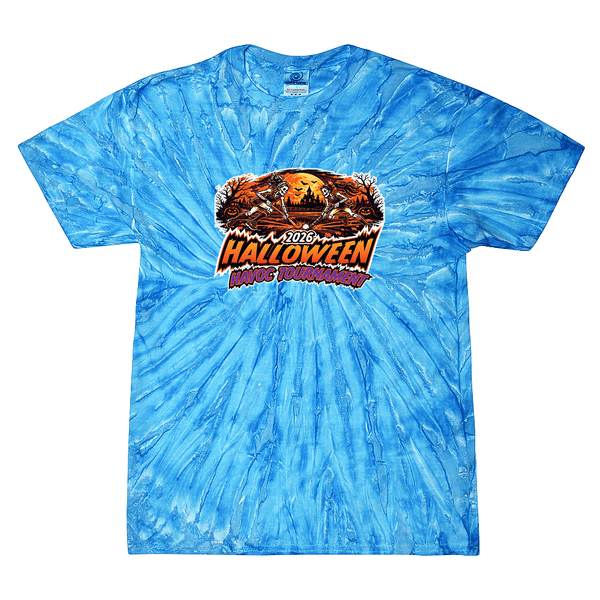 [[color:Neon Blueberry]] 2026 Halloween Havoc Tournament 0018 Neon Blueberry Tie Dyed T shirt