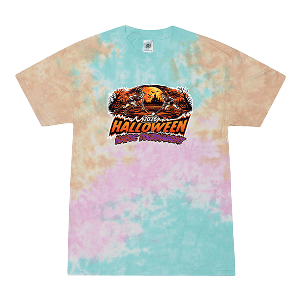 [[color:Snow Cone]] 2026 Halloween Havoc Tournament 0021 Snow Cone Tie Dyed T shirt