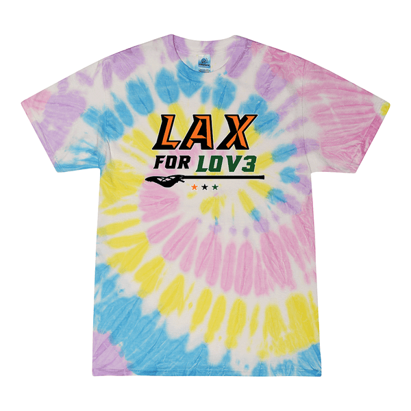 Tie Dyed T-shirt - Lax for Lov3 - Design 2