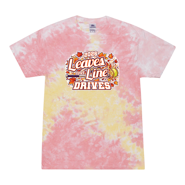Tie Dyed T-shirt - 2026 Leaves and Line Drives