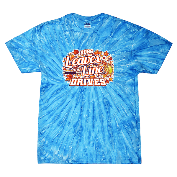 Tie Dyed T-shirt - 2026 Leaves and Line Drives