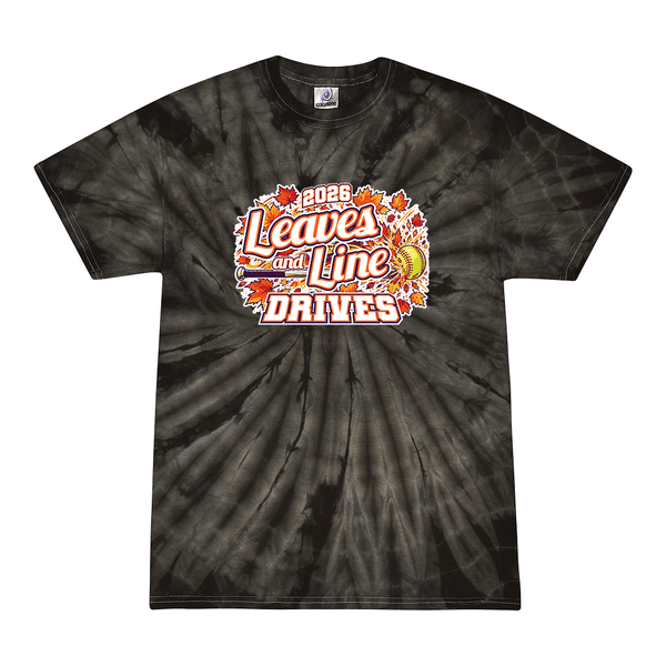 Tie Dyed T-shirt - 2026 Leaves and Line Drives