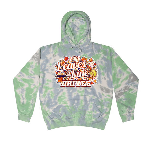 Tie Dye Hoodie - 2026 Leaves and Line Drives