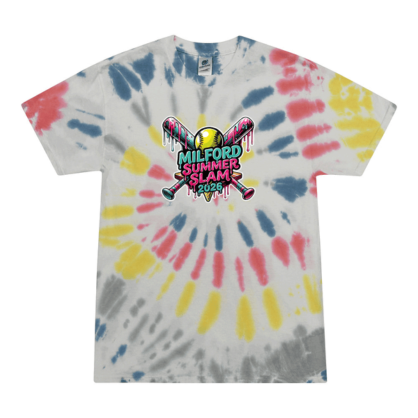 Tie Dyed T-shirt - 2026 Milford Summer Slam 12U