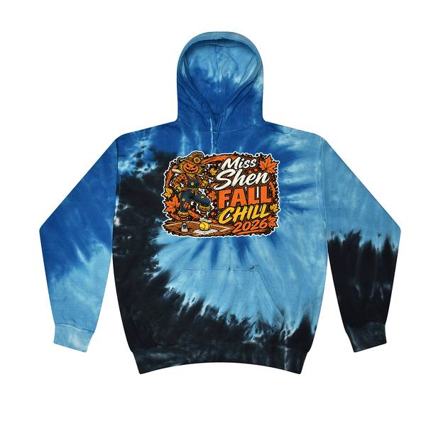 [[color:Blue Ocean]] 2026 Miss Shen Fall Chill 0138 Blue Ocean Tie Dyed Hoodie