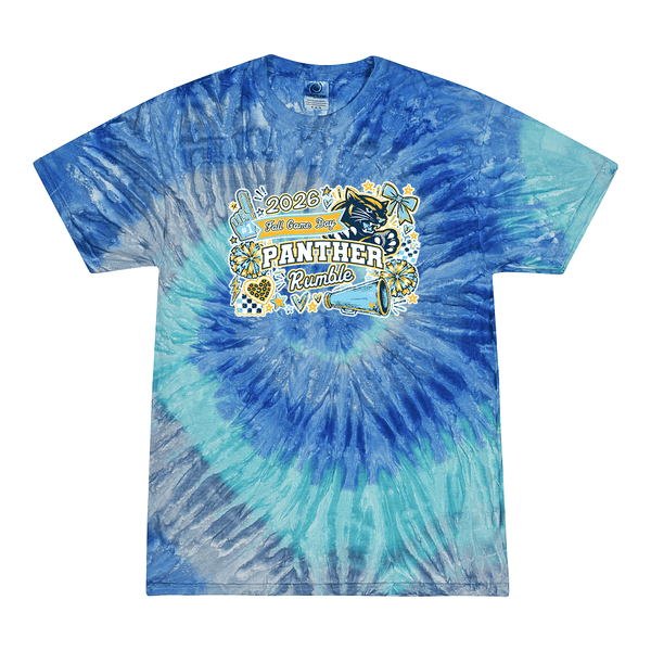 [[color:Blue Jerry]] 2026 Panther Rumble Fall Game Day 0003 Blue Jerry Tie Dyed T shirt