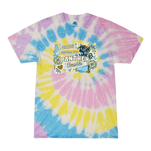 [[color:Gummy Bear]] 2026 Panther Rumble Fall Game Day 0009 Gummy Bear Tie Dyed T shirt