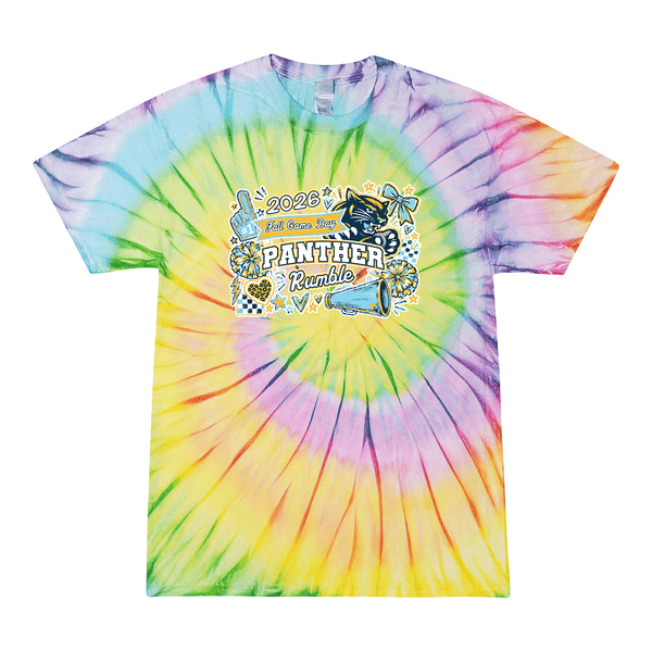 [[color:Lolli Pop]] 2026 Panther Rumble Fall Game Day 0014 Lolli Pop Tie Dyed T shirt