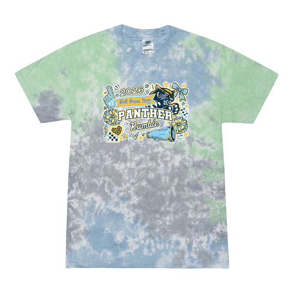 [[color:Slushy]] 2026 Panther Rumble Fall Game Day 0020 Slushy Tie Dyed T shirt