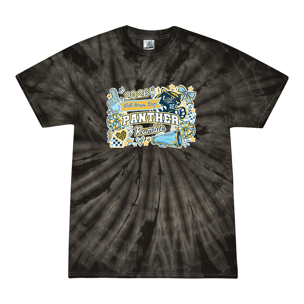 [[color:Spider Black]] 2026 Panther Rumble Fall Game Day 0022 Spider Black Tie Dyed T shirt