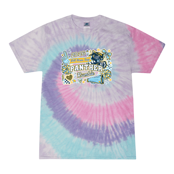 [[color:Unicorn]] 2026 Panther Rumble Fall Game Day 0024 Unicorn Tie Dyed T shirt