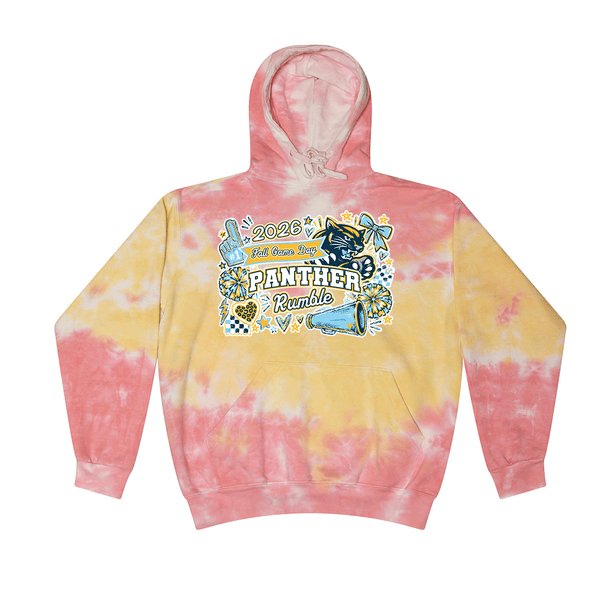 [[color:Funnel Cake]] 2026 Panther Rumble Fall Game Day 0030 Funnel Cake Tie Dyed Hoodie