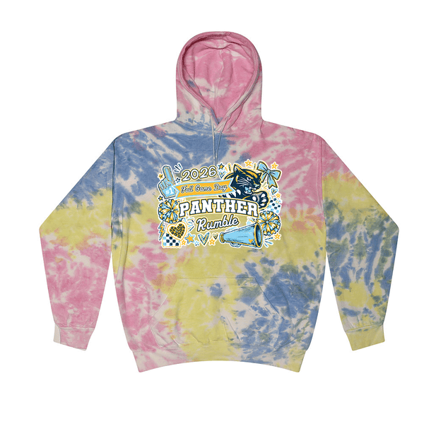 [[color:Sherbert]] 2026 Panther Rumble Fall Game Day 0035 Sherbert Tie Dyed Hoodie