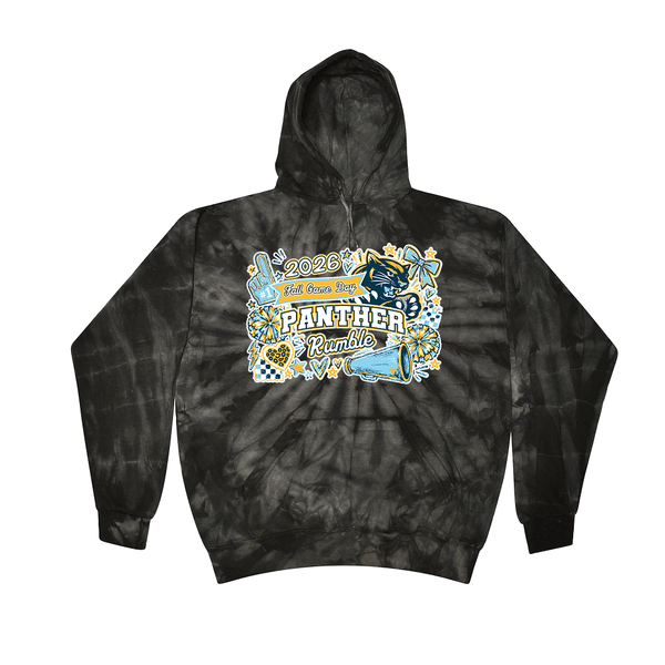 [[color:Spider Black]] 2026 Panther Rumble Fall Game Day 0037 Spider Black Tie Dyed Hoodie