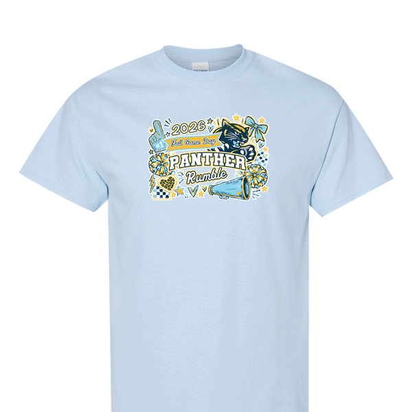 [[color:Light Blue]] 2026 Panther Rumble Fall Game Day 0040 Light Blue Short Sleeve