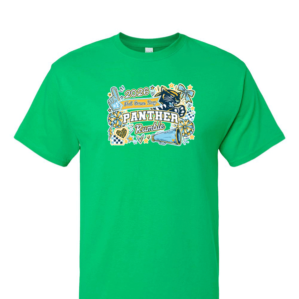 [[color:Irish Green]] 2026 Panther Rumble Fall Game Day 0041 Irish Green Short Sleeve
