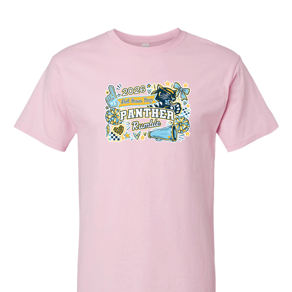[[color:Light Pink]] 2026 Panther Rumble Fall Game Day 0042 Light Pink Short Sleeve
