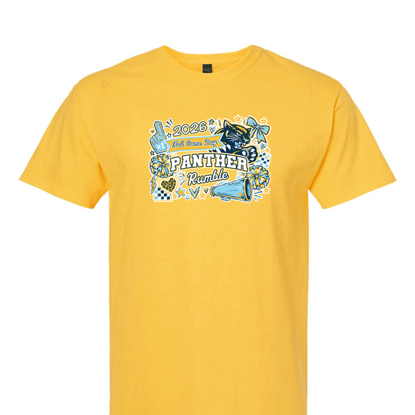 [[color:Dandelion]] 2026 Panther Rumble Fall Game Day 0045 Dandelion Short Sleeve