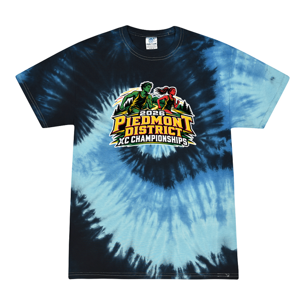 [[color:Blue Ocean]] 2026 Piedmont District XC Championships 0000 Blue Ocean Tie Dyed T shirt