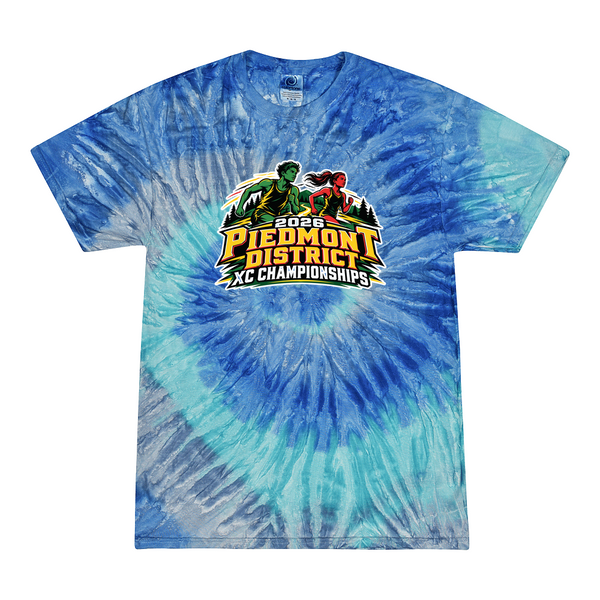 [[color:Blue Jerry]] 2026 Piedmont District XC Championships 0001 Blue Jerry Tie Dyed T shirt