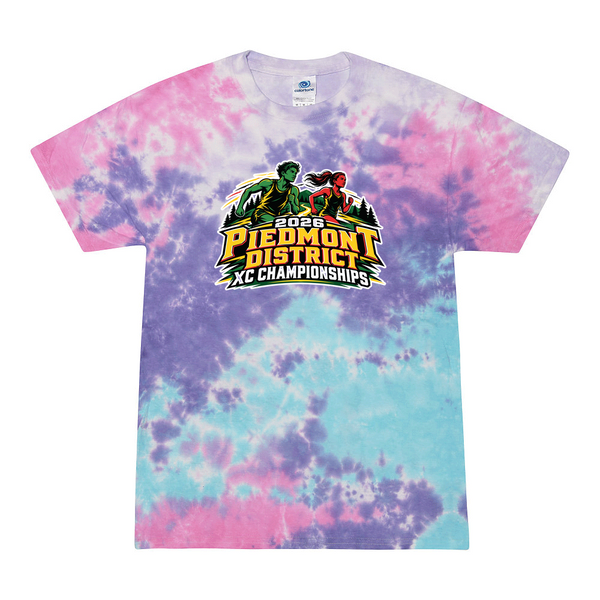 [[color:Cotton Candy]] 2026 Piedmont District XC Championships 0002 Cotton Candy Tie Dyed T shirt