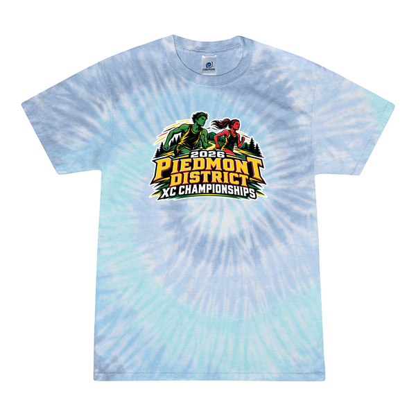 [[color:Lagoon]] 2026 Piedmont District XC Championships 0004 Lagoon Tie Dyed T shirt