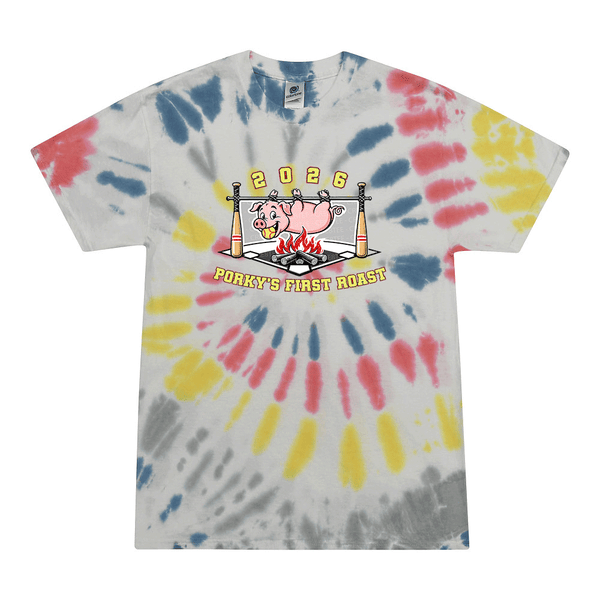 Tie Dyed T-shirt - Porky's First Roast
