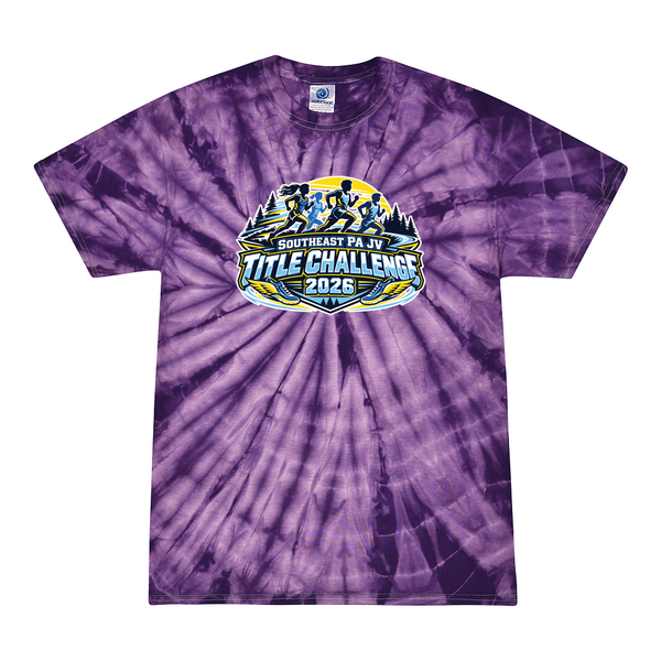 [[color:Spider Purple]] 2026 Southeast PA JV Title Challenge 0008 Spider Purple Tie Dyed T shirt