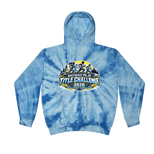 [[color:Spider Baby Blue]] 2026 Southeast PA JV Title Challenge 0010 Spider Baby Blue Tie Dyed Hoodie