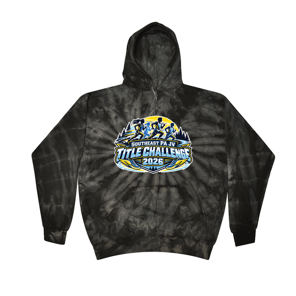 [[color:Spider Black]] 2026 Southeast PA JV Title Challenge 0020 Spider Black Tie Dyed Hoodie