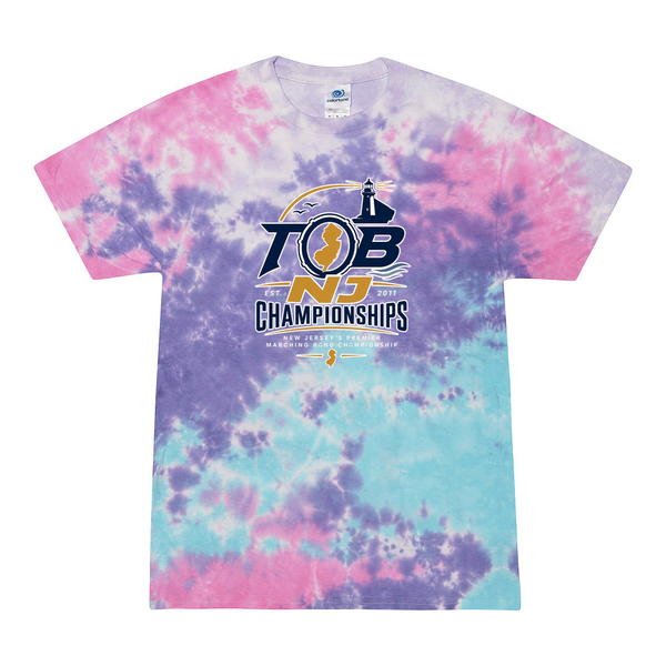 [[color:Cotton Candy]] 2026 TOB NJ State Championships 0002 Cotton Candy Tie Dyed T shirt