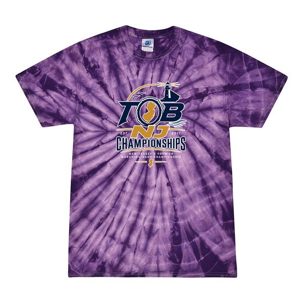 [[color:Spider Purple]] 2026 TOB NJ State Championships 0008 Spider Purple Tie Dyed T shirt