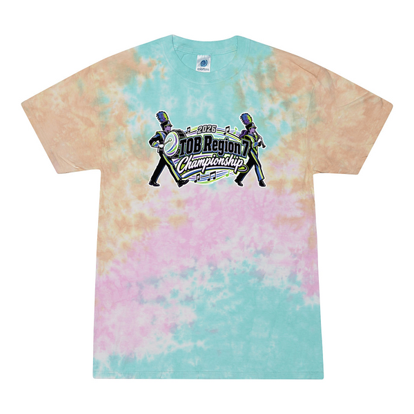 [[color:Snow Cone]] 2026 TOB Region 7 Championship 0006 Snow Cone Tie Dyed T shirt