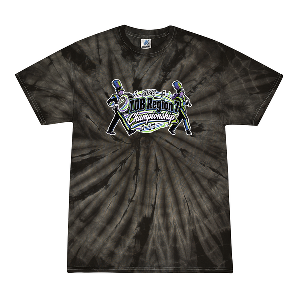 [[color:Spider Black]] 2026 TOB Region 7 Championship 0007 Spider Black Tie Dyed T shirt