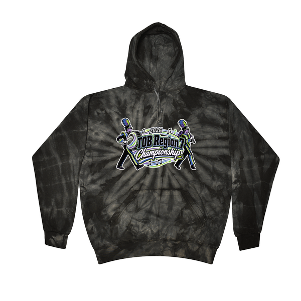 [[color:Spider Black]] 2026 TOB Region 7 Championship 0020 Spider Black Tie Dyed Hoodie