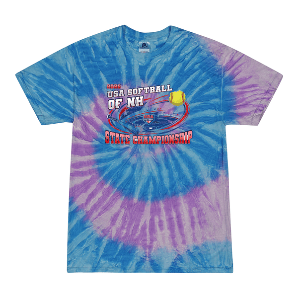 Tie Dyed T-shirt - 2026 USA Softball of NH State Championship
