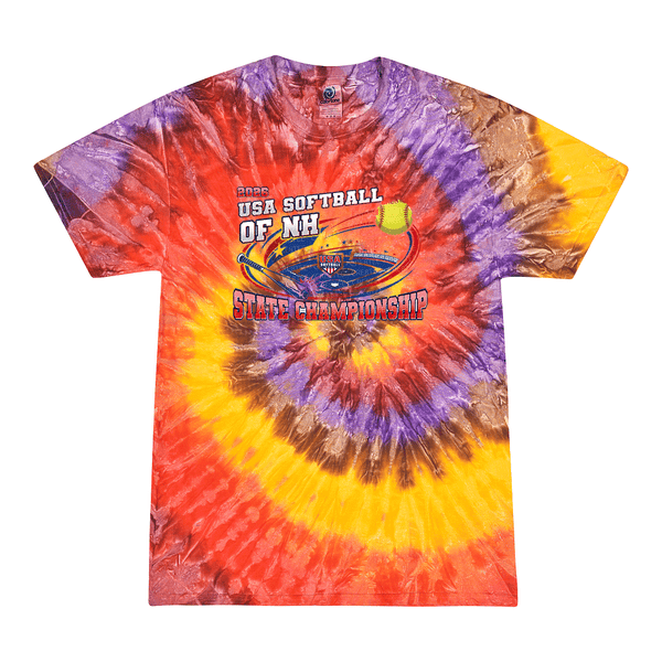 Tie Dyed T-shirt - 2026 USA Softball of NH State Championship