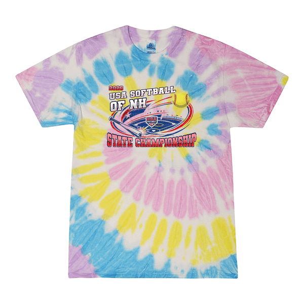 Tie Dyed T-shirt - 2026 USA Softball of NH State Championship