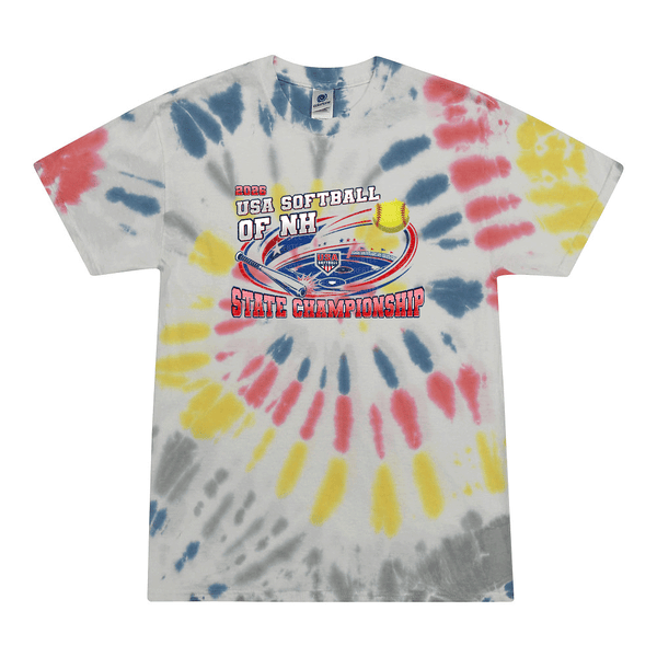 Tie Dyed T-shirt - 2026 USA Softball of NH State Championship