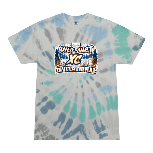 [[color:Glacier]] 2026 Wild & Wet XC Invitational 0008 Glacier Tie Dyed T shirt