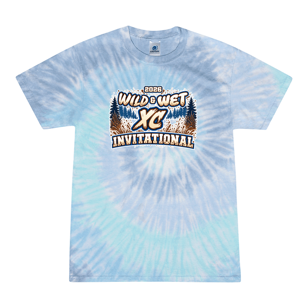 [[color:Lagoon]] 2026 Wild & Wet XC Invitational 0013 Lagoon Tie Dyed T shirt