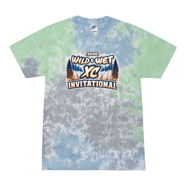 [[color:Slushy]] 2026 Wild & Wet XC Invitational 0020 Slushy Tie Dyed T shirt