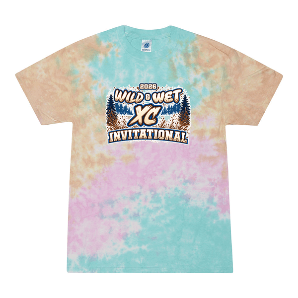 [[color:Snow Cone]] 2026 Wild & Wet XC Invitational 0021 Snow Cone Tie Dyed T shirt