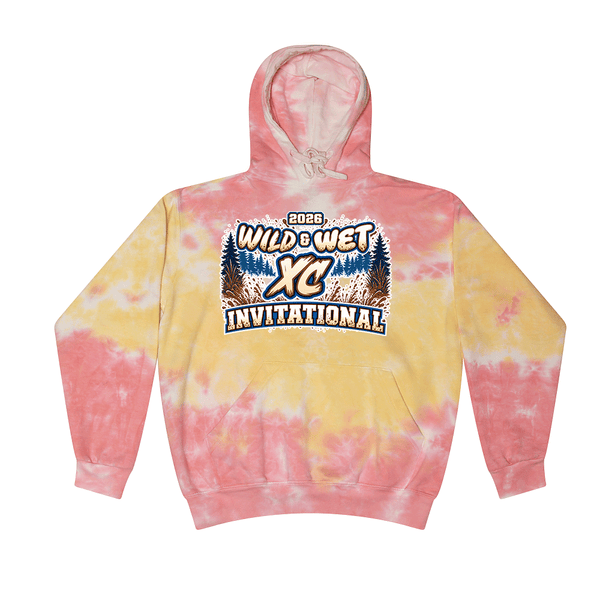 [[color:Funnel Cake]] 2026 Wild & Wet XC Invitational 0030 Funnel Cake Tie Dyed Hoodie